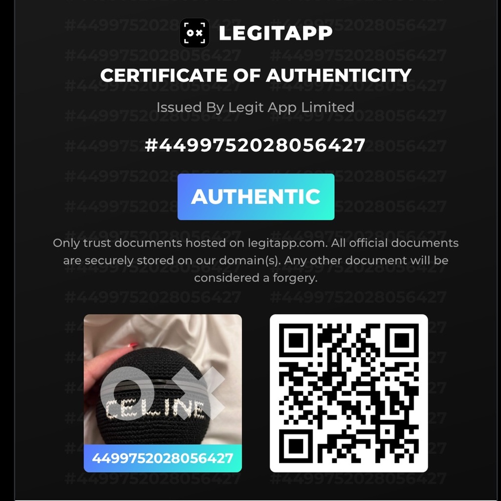 Celine Black Knit Sphere Pouch - Picture 8 of 8